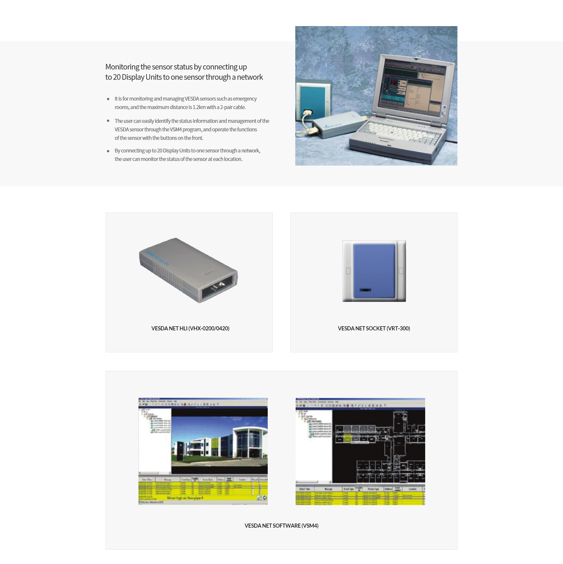 Air sampling type facility network 